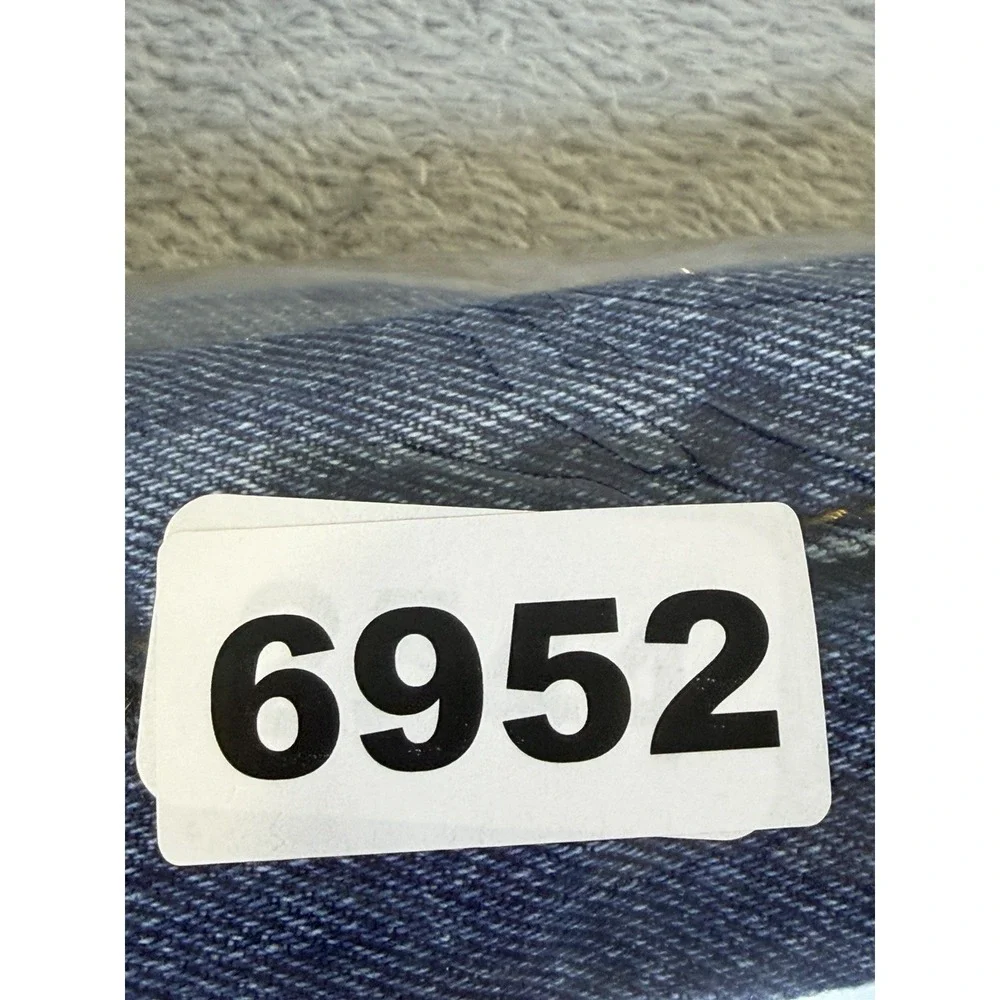 Levis Jeans Mens 42x30 Blue Medium Wash Denim 505 Straight High Rise‎ Workwear